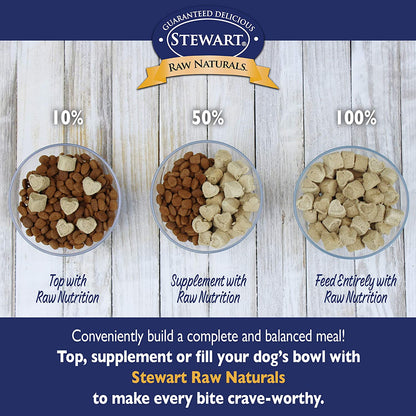 Raw Naturals Freeze Dried Dog Food Grain Free Made in USA with Beef, Fruits, & Vegetables for Fresh to Home All Natural Recipe, 24 Oz.