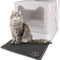 Foldable Cat Litter Box with Lid, Large Cat Litter Box Enclosed with Mat and Litter Scoop, Top Entrance Covered Litter Box Drawer Pan Design Type Kitty Litter Toilet for Cats