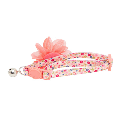 2-Pack Cat Collar 3D Multi Color Flower and Multi Heart, One Size