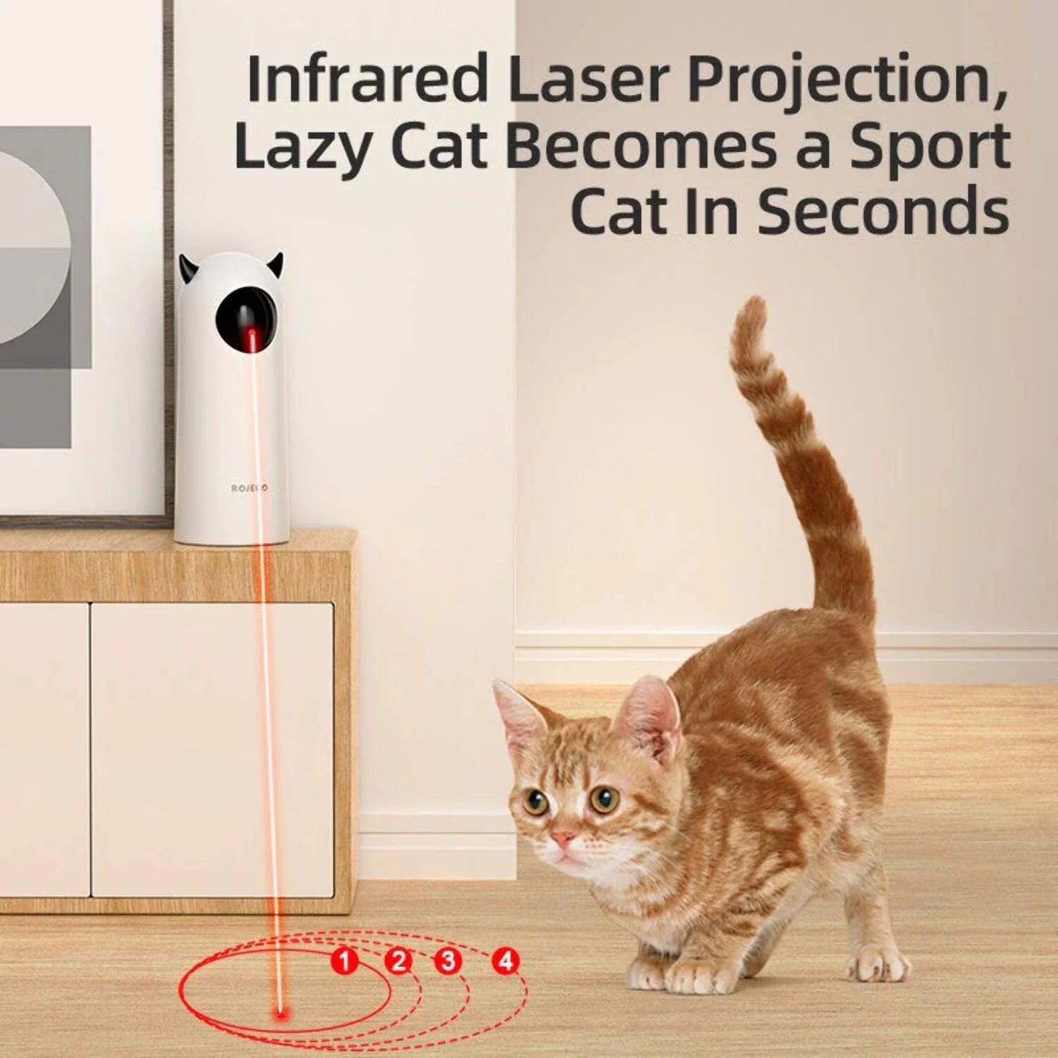 Furtastic™ Automatic Cat Toys Interactive Smart Teasing Pet LED Laser